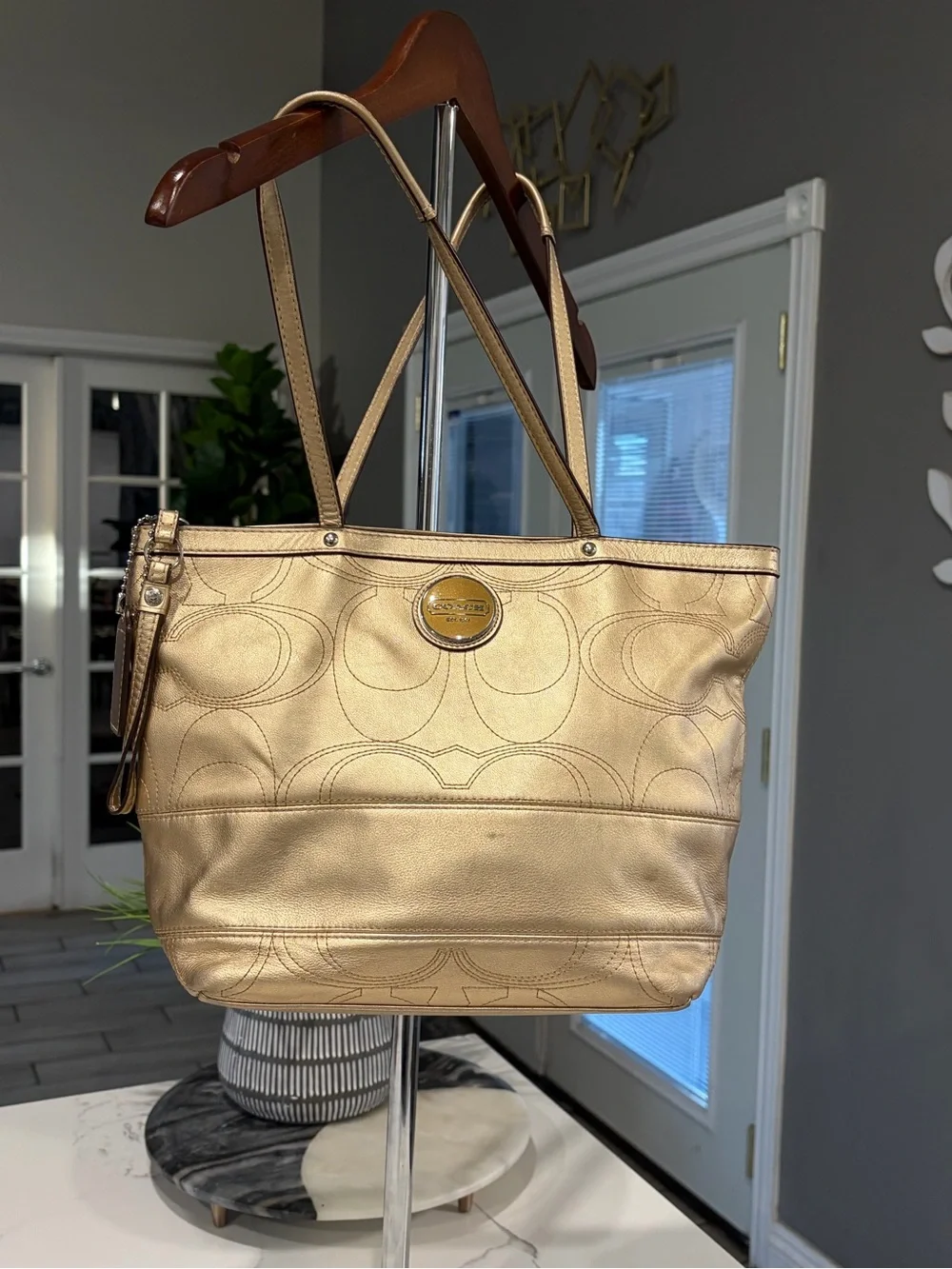 Coach Gold Women's Tote Bag - Designer Style